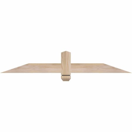 Ekena Millwork Eugene Smooth Timber Gable Bracket, Douglas Fir, 48"W x 8"H x 1 1/2"D x 3 1/2"F, 4/12 Pitch GBW048X08X0204EUG00SDF